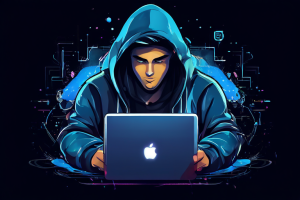 Developer working at night vector