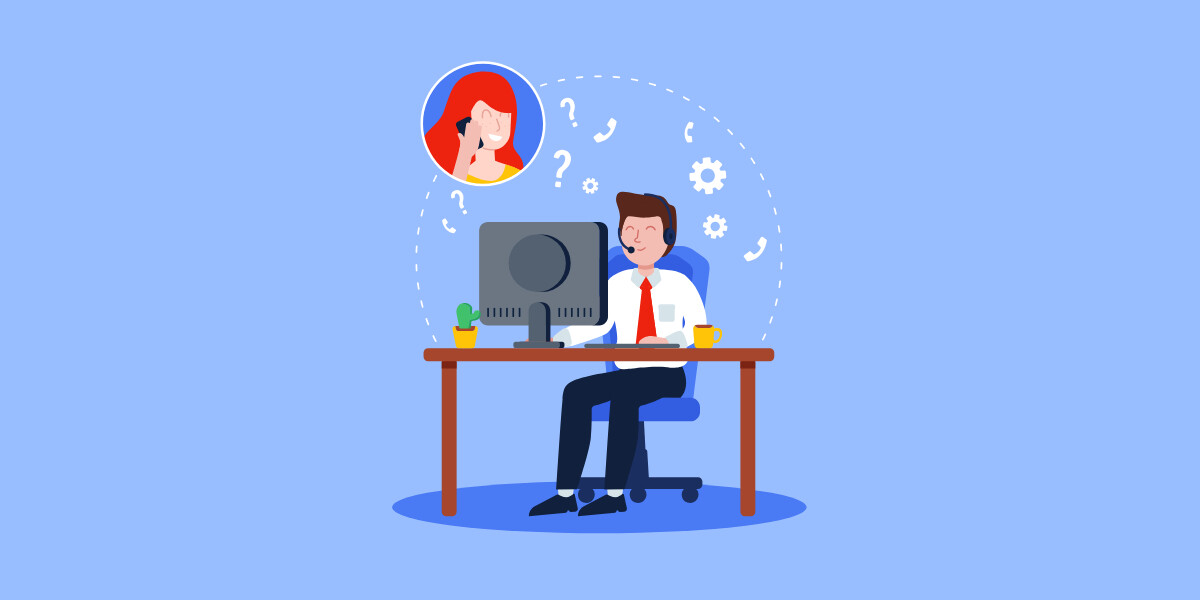 Male call center agent
