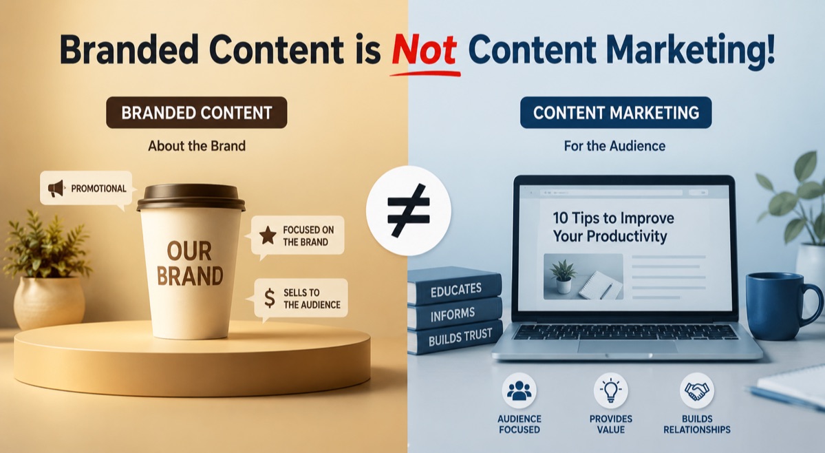 Branded Content is Not Content Marketing!