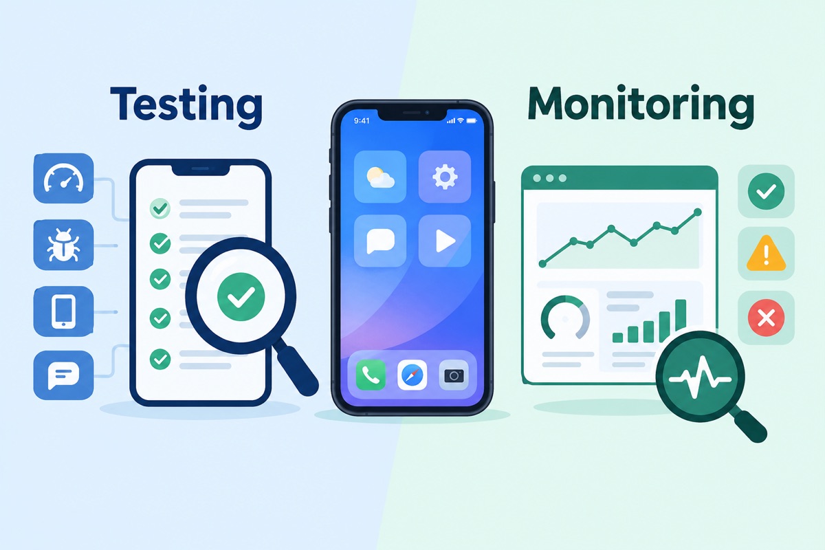 Testing vs. Monitoring Mobile App Performance