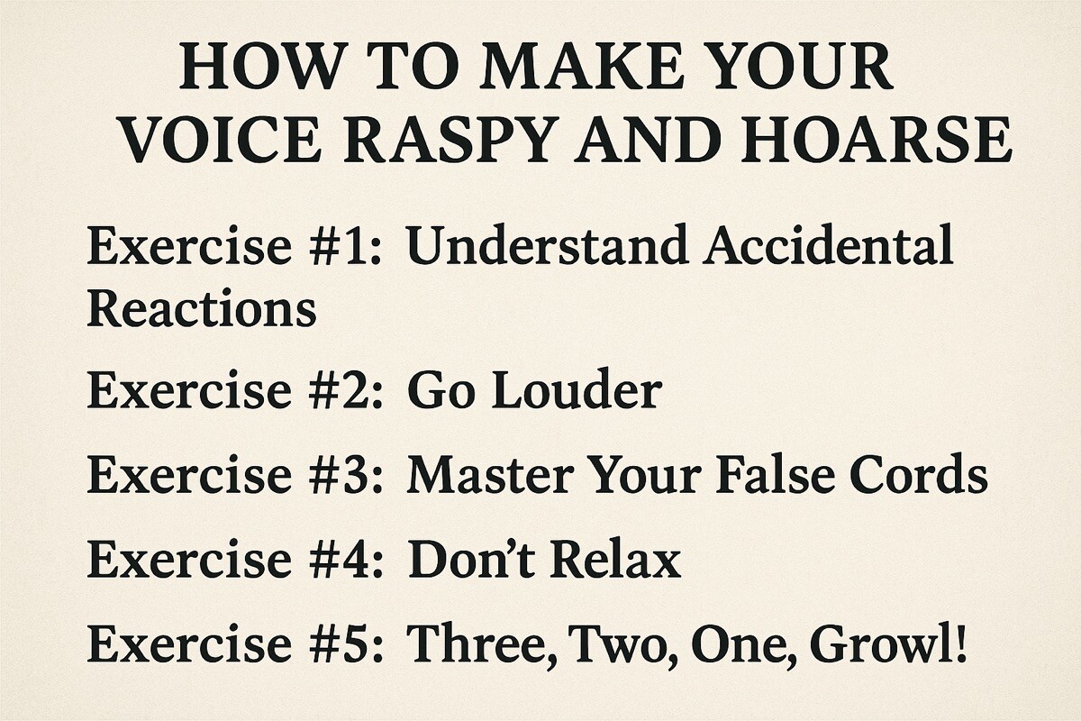 5 Exercises to Make Your Voice Raspy and Hoarse