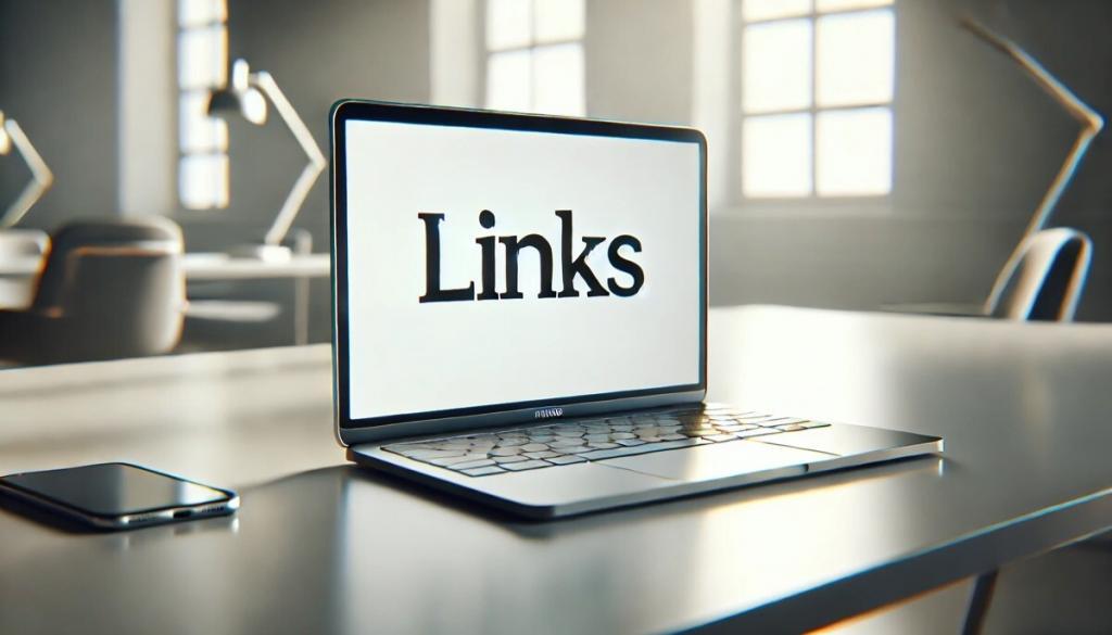 Connecting the Web: A Laptop Displaying'Links'
