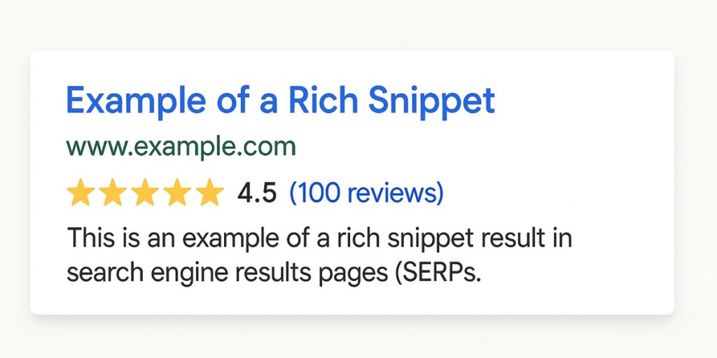 Example of a Rich Snippet in Google Search Results