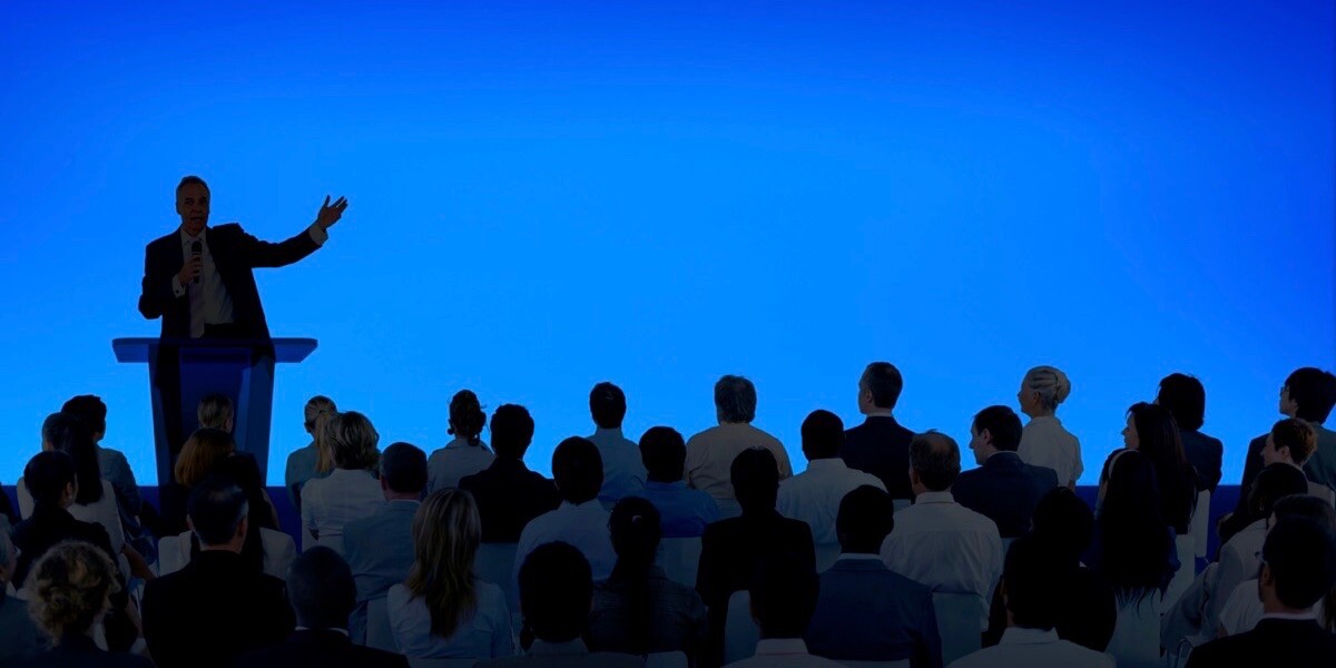 Politician Giving a Presentation