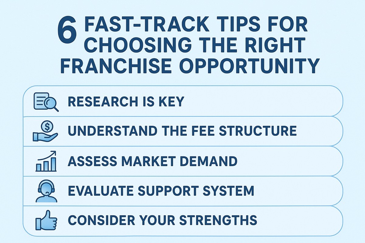 6 Fast-Track Tips for Choosing the Right Franchise Opportunity