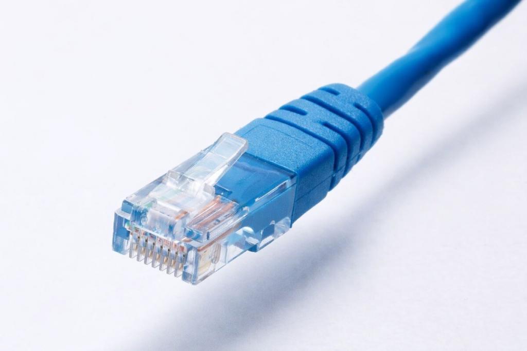 Blue Ethernet Cable with RJ45 Connector