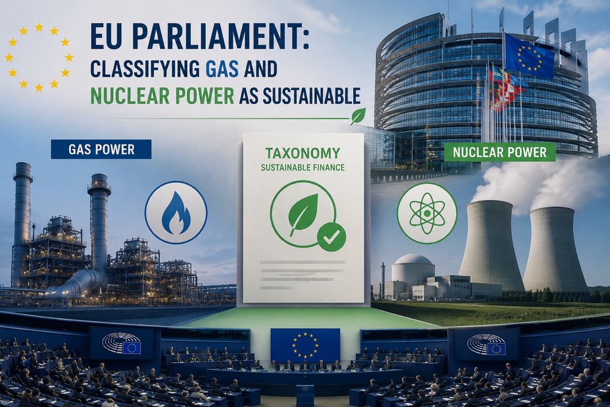 EU Parliament: Classifying Gas and Nuclear Power as Sustainable