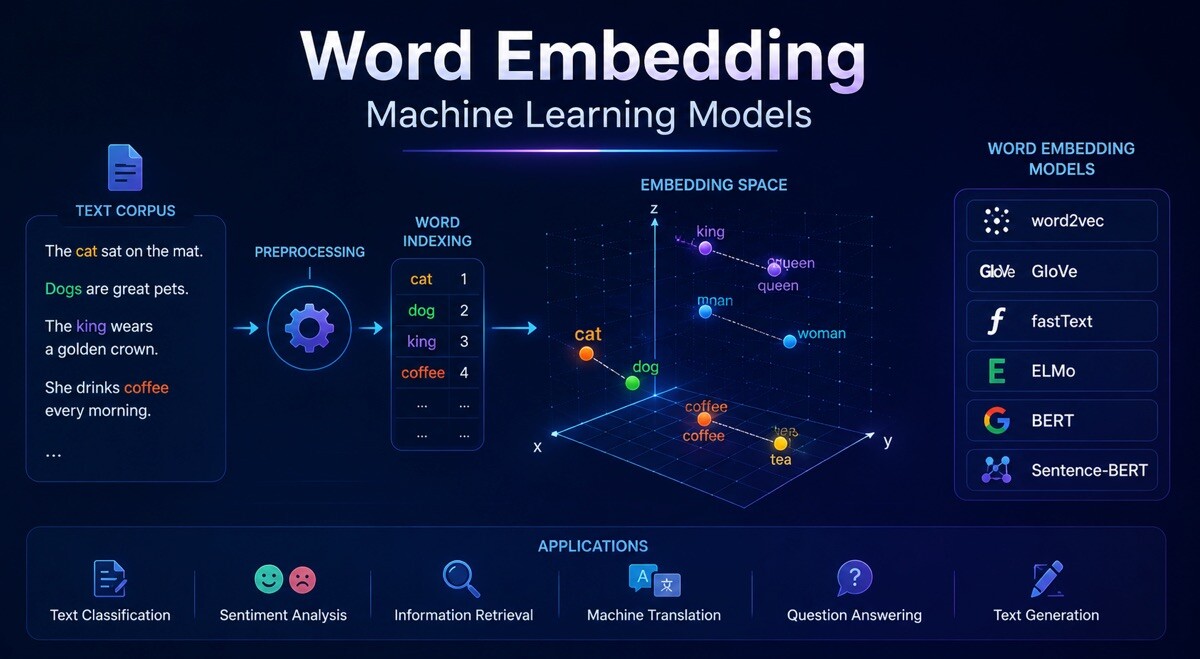 Word Embedding Machine Learning Models
