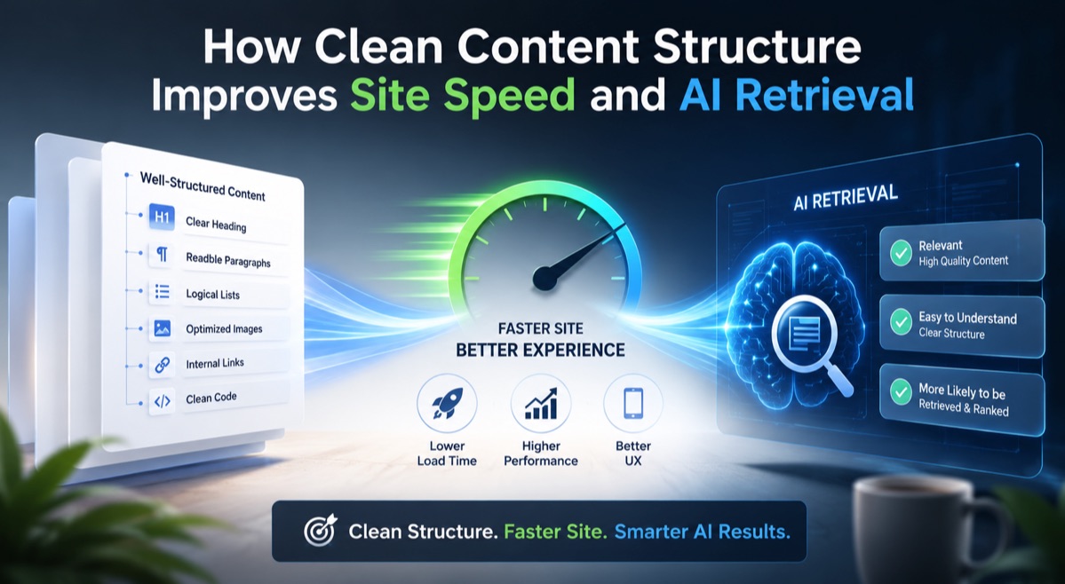 How Clean Content Structure Improves Site Speed and AI Retrieval