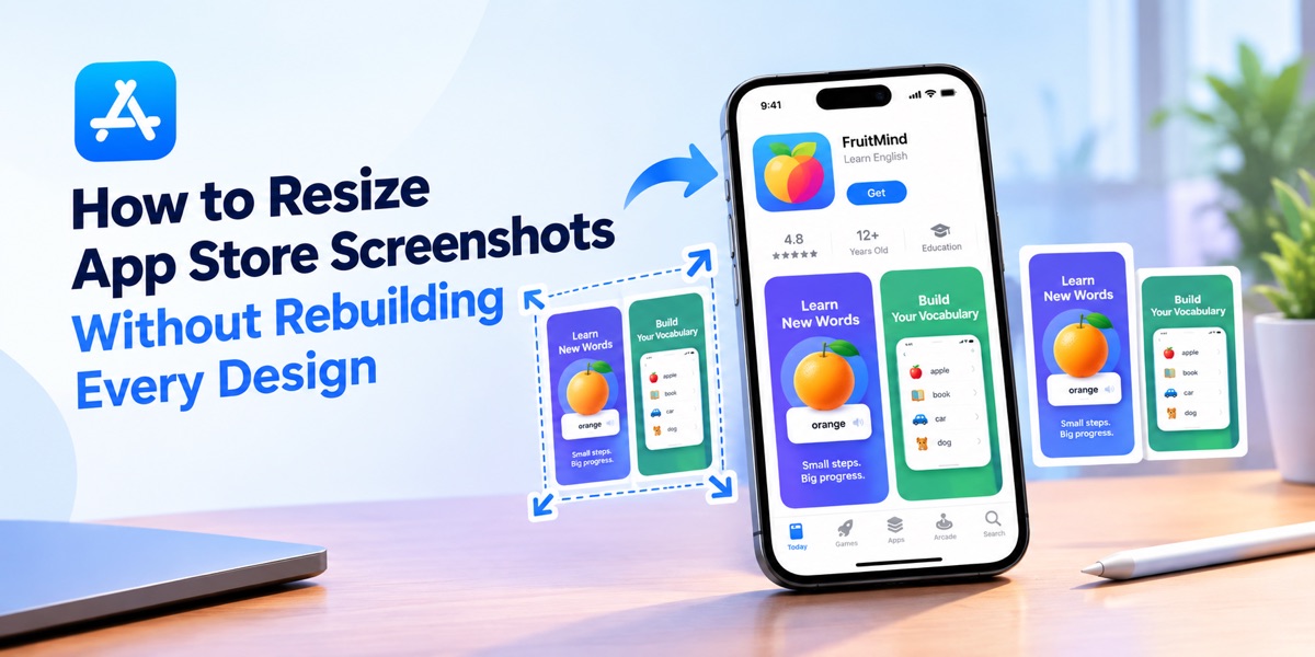 How to Resize App Store Screenshots Without Rebuilding Every Design