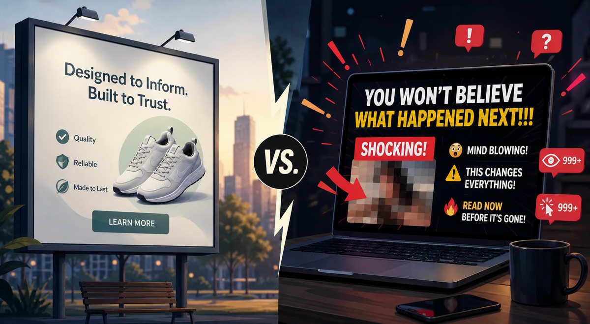 Advertising vs. Clickbait